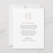 Gouden hemelse bruiloft bedankkaart (Achterkant)