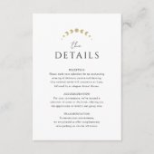 Gouden hemelse bruiloft informatiekaartje (Voorkant)