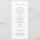 Gouden hemelse bruiloft programma programmakaart (Achterkant)