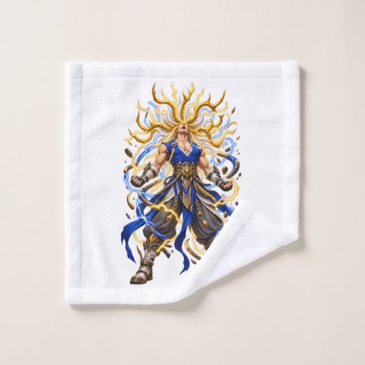 Gouden Hemelse Krijger Fantasy Wasdoek Washandje (Wasdoekje)