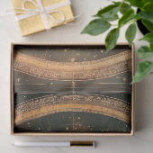 Gouden Hemelse Sterrenkaart (2) Tissuepapier (Geschenk)