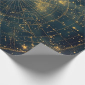 Gouden Hemelse Sterrenkaart (4) Cadeaupapier (Hoek)