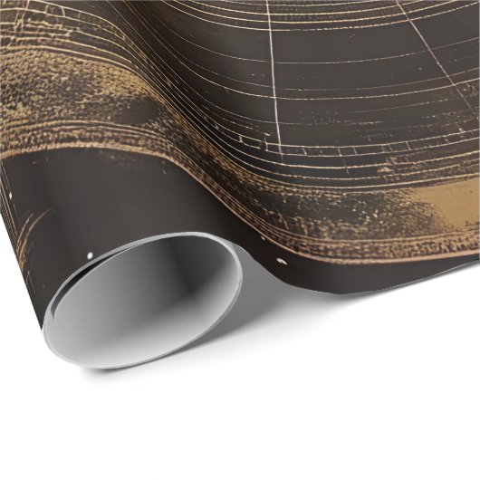 Gouden Hemelse Sterrenkaart (5) Cadeaupapier (Rol Hoek)