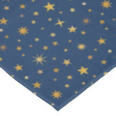 Gouden Hemelsterren Patroon Marineblauw Feest Tafelkleed (Gekanteld)