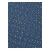 Gouden Hemelsterren Patroon Marineblauw Feest Tafelkleed (Voorkant)