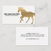 Gouden hengst lopen visitekaartje (Voorkant / Achterkant)
