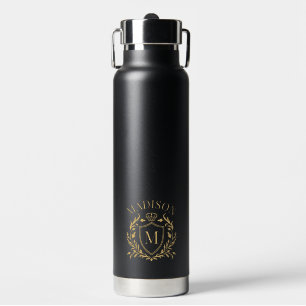 Gouden Heraldische Wapen Kroon Monogram Waterfles