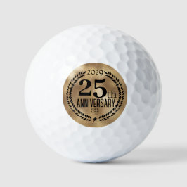 Gouden herdenkingsbedrijf 25e Jubileum Golfballen