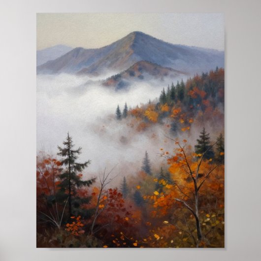 Gouden Herfst Baldakijnen Poster (Voorkant)