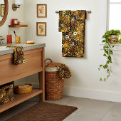 Gouden herfst bloem bad handdoek