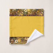 Gouden herfst bloem badhanddoekenset bad handdoek (Wasdoekje)