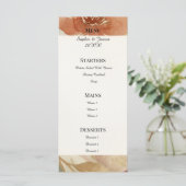 Gouden Herfst Bloem Bruiloftsmenu Menu (Staand voorkant)