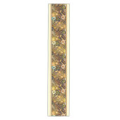 Gouden herfst bloem tafelloper medium (Voorkant)