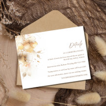 Gouden Herfst Bloemige Trouwdetails