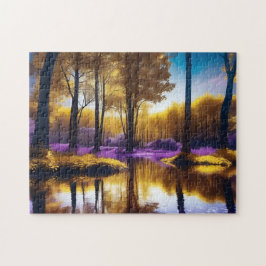 Gouden herfst bos rust legpuzzel