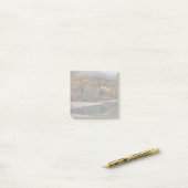 Gouden Herfst Boslandschap Post-it® Notes (Op bureau)
