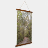 Gouden Herfst Bospad Hangend Wandkleed (Gebogen)