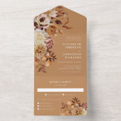 Gouden herfst bruiloft alles-in-één uitnodiging (Binnen)