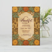 Gouden Herfst Dankfeest Viering Kaart (Staand voorkant)