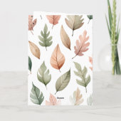 Gouden Herfst Elegantie Kaart (Achterkant)