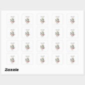 Gouden Herfst Elegantie Vierkante Sticker (Vel)
