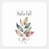 Gouden Herfst Elegantie Vierkante Sticker (Voorkant)