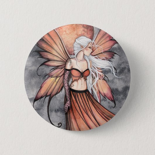 Gouden Herfst Elf Ronde Button 5,7 Cm (Voorkant)