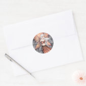 Gouden Herfst Elf Ronde Sticker (Envelop)
