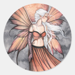 Gouden Herfst Elf Ronde Sticker