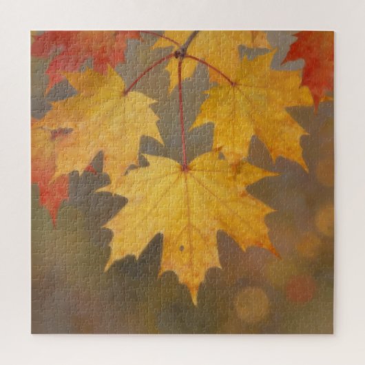 Gouden Herfst Esdoornbladeren Legpuzzel (Verticaal)