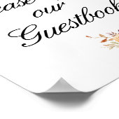 gouden herfst floral bruiloft poster (Hoek)