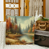 Gouden Herfst Forest Reflections Canvas Afdruk