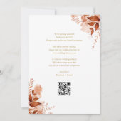 Gouden Herfst Herfst Bloemen QR Code Bruiloft Save The Date (Achterkant)
