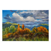 Gouden herfst in de bergen foto afdruk (Voorkant)