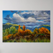 Gouden herfst in de bergen poster (Voorkant)