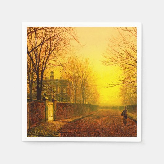 Gouden Herfst John Atkinson Grimshaw Servet (Voorkant)