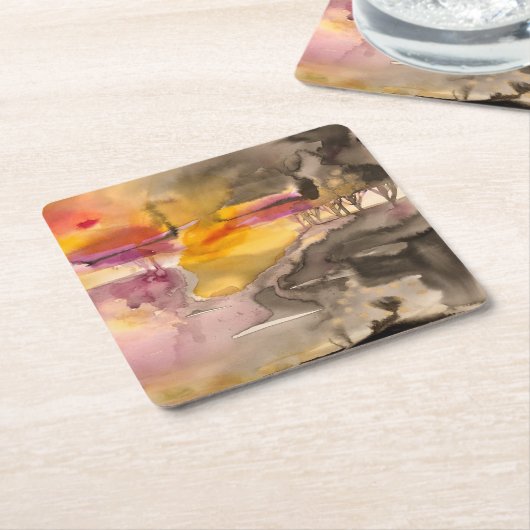 gouden herfst kartonnen onderzetters (Schuin)