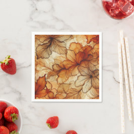 Gouden herfst laat alcoholinkt ontkoppelingspapier servet