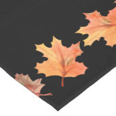 Gouden Herfst Maple Bladeren Zwart Korte Tafelloper (Hoek)