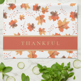 Gouden Herfst Maple Leaves Custom Theedoek
