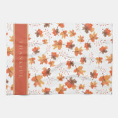 Gouden Herfst Maple Leaves Custom Theedoek (Horizontaal)