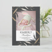 Gouden Herfst Nieuwe Geboorte Aankondiging Baby Fo (Staand voorkant)