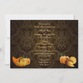 Gouden Herfst Oogst Baby Shower Uitnodiging (Achterkant)