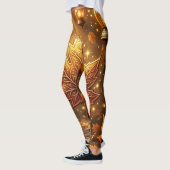 Gouden Herfst Overvloed • Stralend Blad & Eikel Ge Leggings (Links)