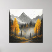 Gouden Herfst Reflecties Canvas Afdruk (Voorkant)