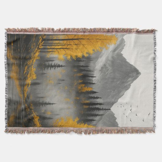 Gouden Herfst Reflecties Deken (Voorkant)