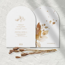 Gouden Herfst Splash Wedding Arch ID655 Kaart