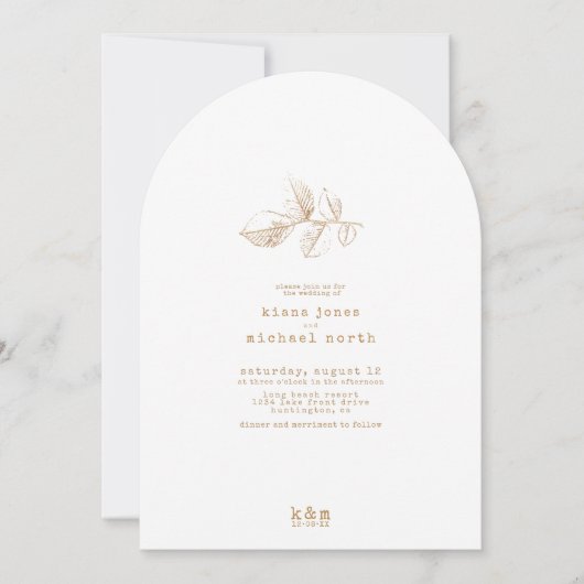 Gouden Herfst Splash Wedding Arch ID655 Kaart (Voorkant)