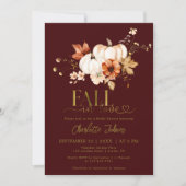 Gouden Herfst Verliefd Bourgondische pompoen Vrijg Kaart (Voorkant)