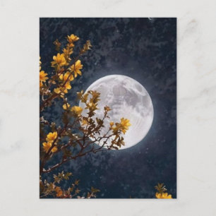 Gouden Herfst Volle Maan Ansichtkaart Maanverlic Briefkaart